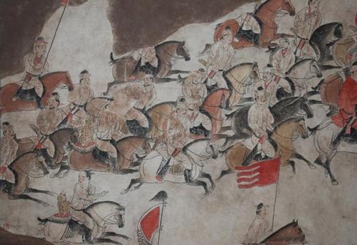 中国古代绘画的发展历史——唐章怀太子墓壁画《狩猎出行图》