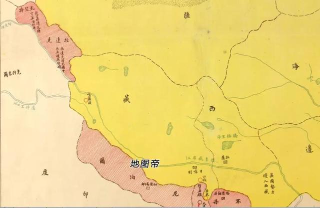 民国绘制的国耻地图，看看清朝丢失了多少领土